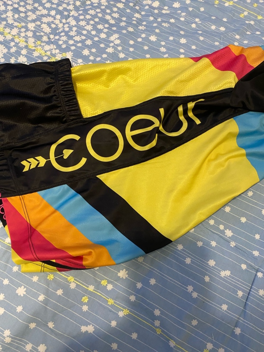 coeur Bright Colorblock Cycling Jersey and matching shorts. - Picture 6 of 11